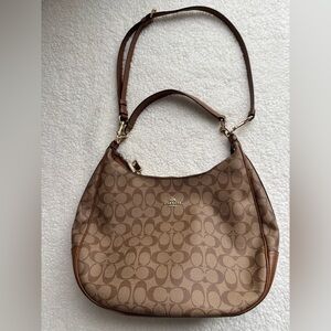 Coach Harley Signature Hobo Bag - Brown/Tan